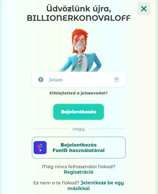 jelentkezzen be a fiókba